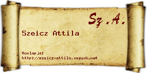 Szeicz Attila névjegykártya